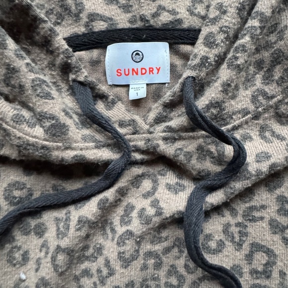 Sundry leopard hoodie size 1 - Picture 3 of 4